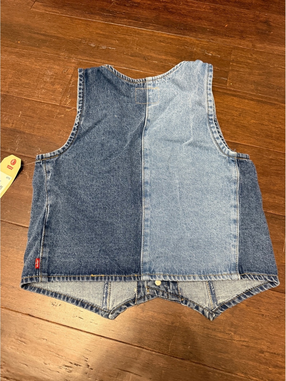 Levi's Girls' Denim Vest XL Two-Tone Button-Up - Picture 5 of 5